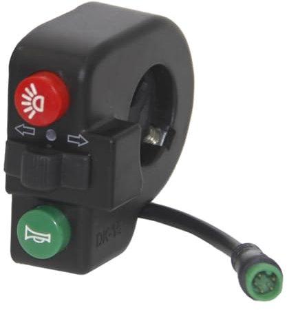 Orolotay 4-In-1-Kombinationsschalter für Linken und Rechten Scheinwerfer, Hupenschalter, Elektrischer Fahrradschalter, Wasserdichter Anschlusskopf, DK15-Kombinationsschalter