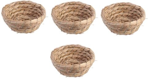 MERRYHAPY 4pcs Strohvogel Nest Haustier Schlafnest Naturstroh Home Breeding Nest