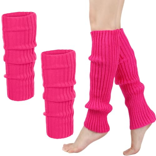 QOMJUFA Calentadores de Piernas para Mujer, Calentadores de Piernas Niña Ideales Baile Calentador de Pierna de Tobillo de Moda de Invierno Calentadores