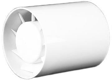 Ventilatore Tubolare Estrattore Aria 100 mm, Ventilatore in linea, 130 m³/h, 34 dB Molto Silenzioso, Basso Consumo, Estrattore Assiale per Bagno, WC, Cucina, Serra, Garage, Soffitta