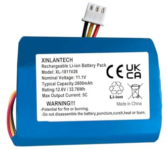 AOLIKES 2600 mAh 11,1 V Lithium-Ionen-Akku 18650 3S1P Batterie mit XH2.54/3P-Anschluss / 5C-Zellen/Unterstützt Schnelles Laden