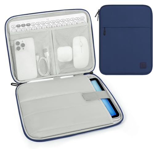 Dadanism 9-11 Tablet Tasche Hülle mit Polsterung für iPad Air 11 M4/M3, iPad Pro 11 M5/M4, iPad (A16) 11, iPad 10. Gen/Air 5/Air 4 10,9, iPad 9/8/7. Gen 10,2, Galaxy Tab A11+ 11, Denim