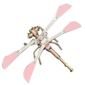 Puzzle in metallo 3D a forma di libellula steampunk, modello meccanico di insetti, progetto di costruzione rompicapo, arte da scrivania per collezionisti di adolescenti e adulti