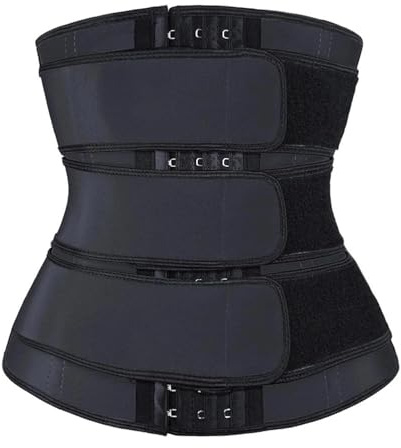 WJIAYAO magkontroll bälte postpartum case bälte dam midja trimmer trimmer trippel bälte midjetränare Shapewear magkontroll bantning fettförbränning, Tripple Belts svart, S