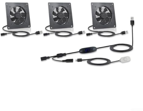 Ventola USB con sensore di temperatura integrato che offre un controllo accurato da 0 a 60 °C e 10 fasi di erogazione dell'aria (U10T1225JGX3)