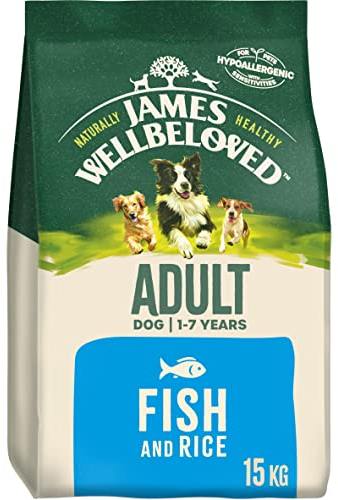 James Wellbeloved Adult Fish & Rice 15 kg Bag, Hypoallergenic Dry Dog Food