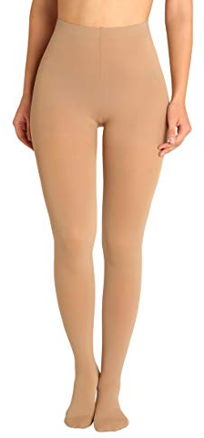 Pani TERESA MEDICA - Collant a compressione graduata (23-32 mmHg, 120 Denari, Classe 2) da donna - I migliori collant per volo aereo - Ottime per gravidanza, trombosi, vene varicose