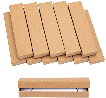 NBEADS 20 Pc-Kraftpapier-Kasten-Pappschmucksache-Kasten-Armband-Kasten Für Für Halsketten, Ohrringe und Ringe, Rechteck, Rauchig, 170×40×25 mm