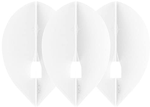 Lstyle Dart Flights: L2 PRO Teardrop 2-Pack - for Soft Tip and Steel Tip Darts - White