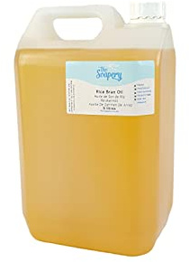 Aceite de salvado de arroz refinado de 5 litros, 100% puro y natural, TheSoapery, aceite portador para masaje y cuidado de la piel, Unisex, Pieles sensibles, maduras o delicadas, cabello seco y frágil
