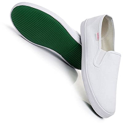 Slip on Kung Fu Arts Martiaux Tai Chi Chaussures pour Hommes Femmes, Adultes Enfants, Garçon Filles Semelle en Caoutchouc Unisexe,White-42 EU