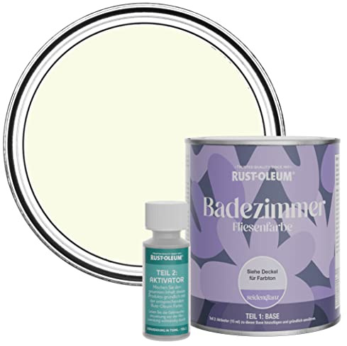 Rust-Oleum Beige Water-Resistant Bathroom Tile Paint in Satin Finish - Shortbread 750ml