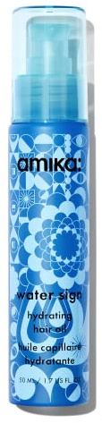 amika water sign hydrating hair oil with hyaluronic acid | for dry, textured, thick hair types 2c–4c, protects against heat, adds shine, smooths flyaways, silicone-free, locks in hydration