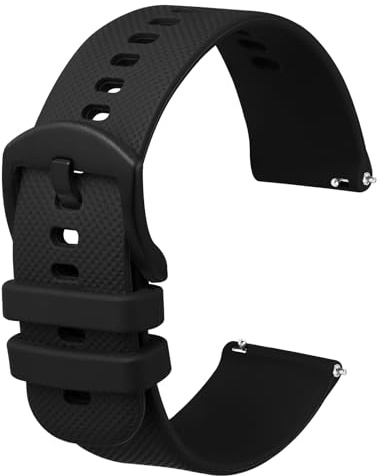 Anbeer Silikon Uhrenarmbänder für Herren Damen, Ersatzarmbänder mit Schnellverschluss 16mm 18mm 19mm 20mm 21mm 22mm 24mm
