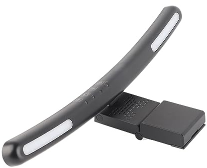 Naroote Barre de lumière d'ordinateur Lampe de moniteur 5V 1A Asymétrique Optique Tactile Dimming Screen Monitor Light Bar avec 7 Couleurs RVB pour écran incurvé