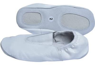 TW Adult Leather Gymnastic Shoes (US Footwear Size System, Adult, Women, Numeric, Medium, 8) White