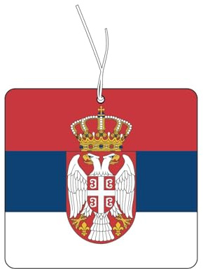 2 X Serbia bandiera albero profumato auto distributore di profumo albero profumato auto tuning auto auto air freshener, ciondolo profumato auto set