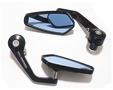 Retrovisores Moto HD Moto Negro Manillar Extremo Espejo lateral para Scooters ATV Bicicleta Motocicleta Espejos retrovisores Espejos Manillar Moto