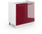 Vicco Waschbeckenunterschrank Fame-Line, Bordeaux Hochglanz/Weiß, 80 x 81.6 cm ohne Arbeitsplatte