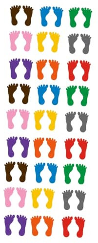 Garneck 54 Paare Anti-Rutsch-Aufkleber für das Badezimmer kinderzimmer sticker bodenaufkleber Badezimmer- Fußabdruck für Teppiche Fußabdrücke Wanddekore Anti-