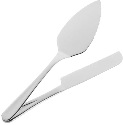 BEBEMOKO 1juego Servidor y Cortador De Pasteles Inoxidable para Bodas y Cumpleaños Juego De Elegante y Resistente para Tartas y