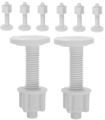 iplusmile 8 piezas Tornillos para Asiento Wc Tornillos de Plástico con Expansión de Goma para Fijación Segura Kit para Reparación y Montaje Rápido de Tapa Vater