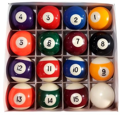 Vlocky Pool Balls 2 inch, Standard Spots & Stripes with 2 Cue Balls, Premium Pool Ball Set for Pool Table