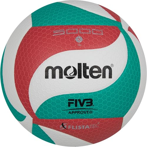 Molten Flistatec FIVB - Balón de Voleibol para Exterior, Color Blanco, Talla Größe 5
