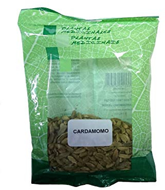 PLAMECA - Bolsa Cardamomo, Hierba Natural, para Infusión, Numerosos Beneficios, Antioxidante, Propiedades Digestivas, Desinfectante, Ayuda para la Diabetes, Diurético, Antiinflamatorio - 100 gr