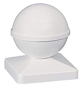 Classy Caps BP944 Ball PVC Post Cap, 4 x 4