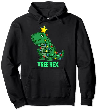Hässlicher Weihnachtspullover T REX Christmas Tree Rex Pullover Hoodie