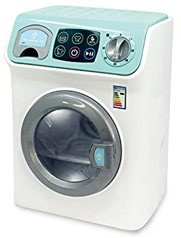 ODS, Maisonelle, 44154, digitale Waschmaschine mit Touchscreen, Lichtern und Geräuschen, weiß, wassergrün