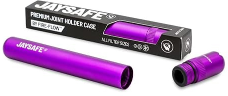 FIRE-FLOW JAYSAFE Étui de protection de qualité supérieure pour toutes les tailles de filtres, filtre à charbon actif, coque en aluminium, tube en métal, anti-odeur, étanche (onyx rose)