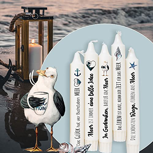 ilka parey wandtattoo-welt Kerzensticker Kerzentattoo Kerzentattoos Tattoofolie maritim Möwe Möwen Meer See Anker Sprüche für Kerzen oder Keramik A4 Bogen DIY Stickerbogen kst62