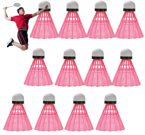 Solo Palline da Badminton, volani Professionali in Nylon | Volani da Pratica in Nylon Leggero con Alta Elasticità, volani Adatti ai Principianti per Esterni riutilizzabili