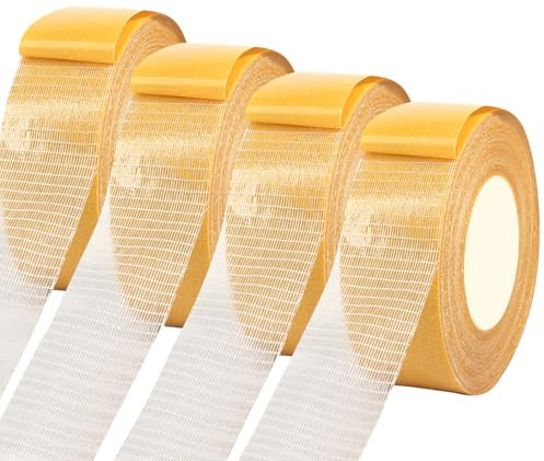 4 Rollos Cinta Doble Cara Extrafuerte 3 cm x 20 m Celo Doble Cara Cinta de Doble Cara Extrafuerte Cinta Doble Cara Ropa para Cocina Hogar Escuela o Exterior