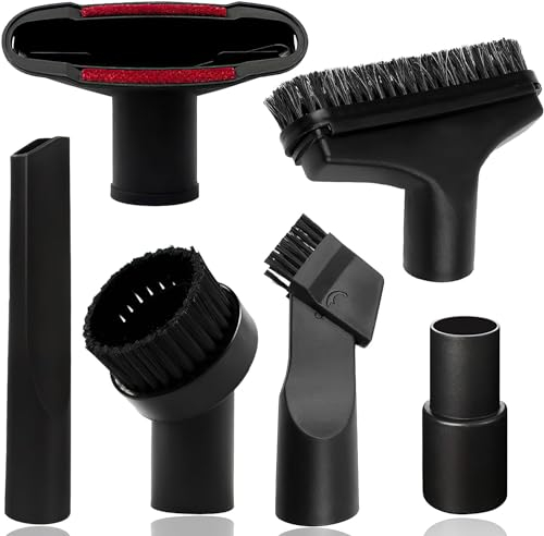 6 Stück Staubsauger Aufsätze,32 mm Staubsauger Düsen Bürsten Set, Universal Polsterdüse Fugendüse Matratzendüse Saugbürste Bürstendüse mit 35mm zu 32mm Schlauchadapter