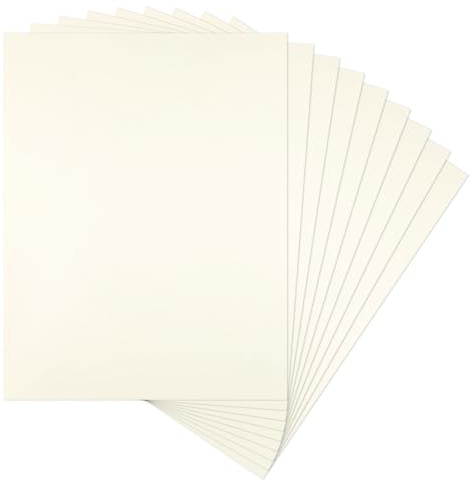 28 ark gräddfärgat kartongpapper 21,6 x 28 cm beige papper, 250 gsm tjockt kort för korttillverkning, inbjudningar, klippbok, certifikat, gör-det-själv-hantverk