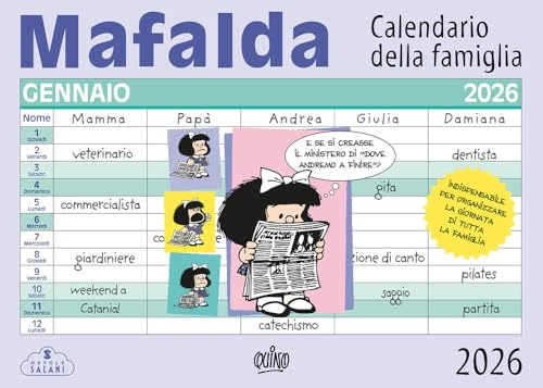 Mafalda. Calendario della famiglia 2026