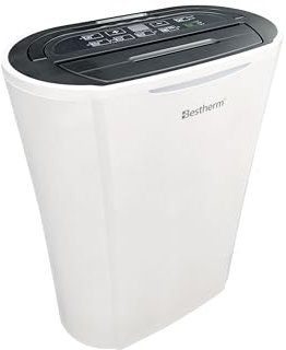 BESTHERM - Déshumidificateur d'air Illa 12L/jour, fonction purificateur d'air, filtre à charbon actif anti-odeurs, avec minuterie 24h, Drainage continu