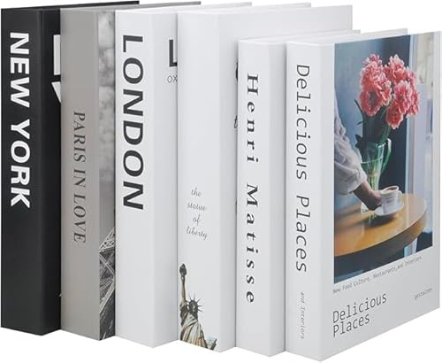 6 Pezzi Libro Decorativo Di Moda, Libri Decorativi per L'arredamento Della Casa, Libri Decorativi Moderni con Copertina Rigida, Libri da Esposizione per La Decorazione Del Soggiorno Moderno