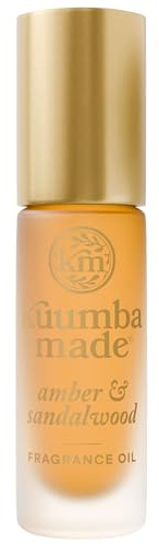 Kuumba Made Amber & Sandalwood Fragrance Oil, Long-Lasting Scented Oil Perfume Roller, Vegan, Alcohol-Free, 0.15 Fl Oz