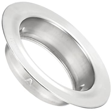 PATIKIL Collare Per Tubo Da 4 Pollici (100mm), Flangia A Rotonda In Acciaio Inox 304 Per Aperture Di Pavimento Soffitto Per Tubi Di Aria Condizionata Asciugatrice Ventilazione, Argento