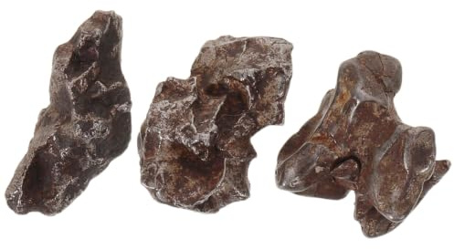 CRAFTHROU Real Iron Meteorite Specimen 5g with Clearly Visible Widmanstätten Patterns Educational Scientific Model and Desktop Ornament for Science Classroom Teaching Demonstrations