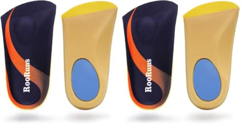 Orthotic Inserts 3/4 Length, Plantar Fasciitis Insoles with Metatarsal Pads (Pack of 2)