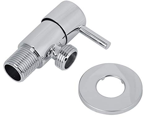 Válvula de ángulo Válvulas del Grifo del Baño Latón Cromo Plateado Control de Agua Válvula de Cierre de Ángulo Inodoro Cocina Ducha Accesorios g1/2 '' Rosca Llave de Escuadra Redonda Cierre