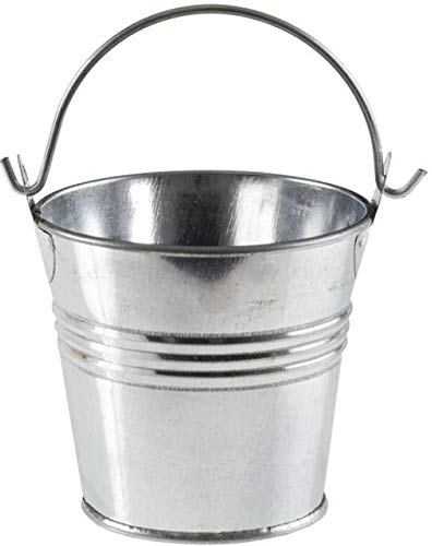 Zinkeimer Metalleimer Blecheimer verzinkt Eimer 5l 7l 10l 12l 16l Garteneimer Ascheeimer Wassereimer Silber Verschiedene Größen für Bauarbeiten Robust (7L)