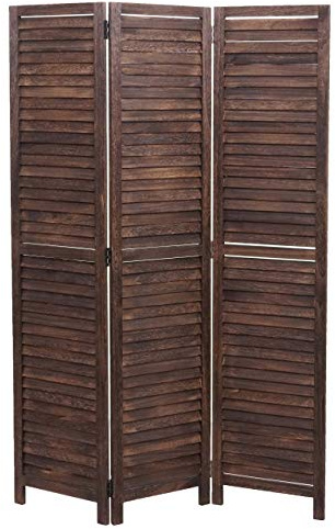 Paravent HWC-C30, Raumteiler Trennwand Sichtschutz, Shabby-Look Vintage, 170x120cm - braun