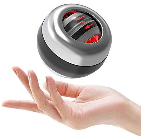 GLJ Bola giroscópica de Ejercicio Bola de Entrenamiento de Muñeca con LED, Fortalecedor de Manos de Inicio Automático, Bolas de Giroscopio, para Entrenar Músculos de Manos y Brazos