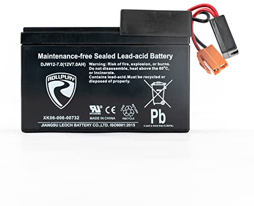 Rollplay 12V Batterie für Elektrofahrzeuge für Kinder, Kinderfahrzeug, Blei-Alkali Batterie